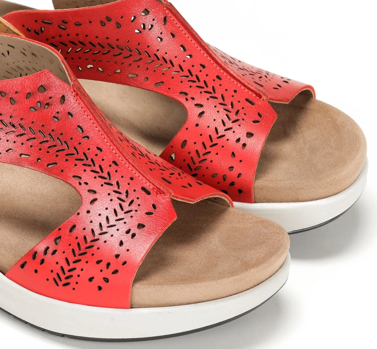 Fluchos Yagon F1481 sandali donna rossi classici