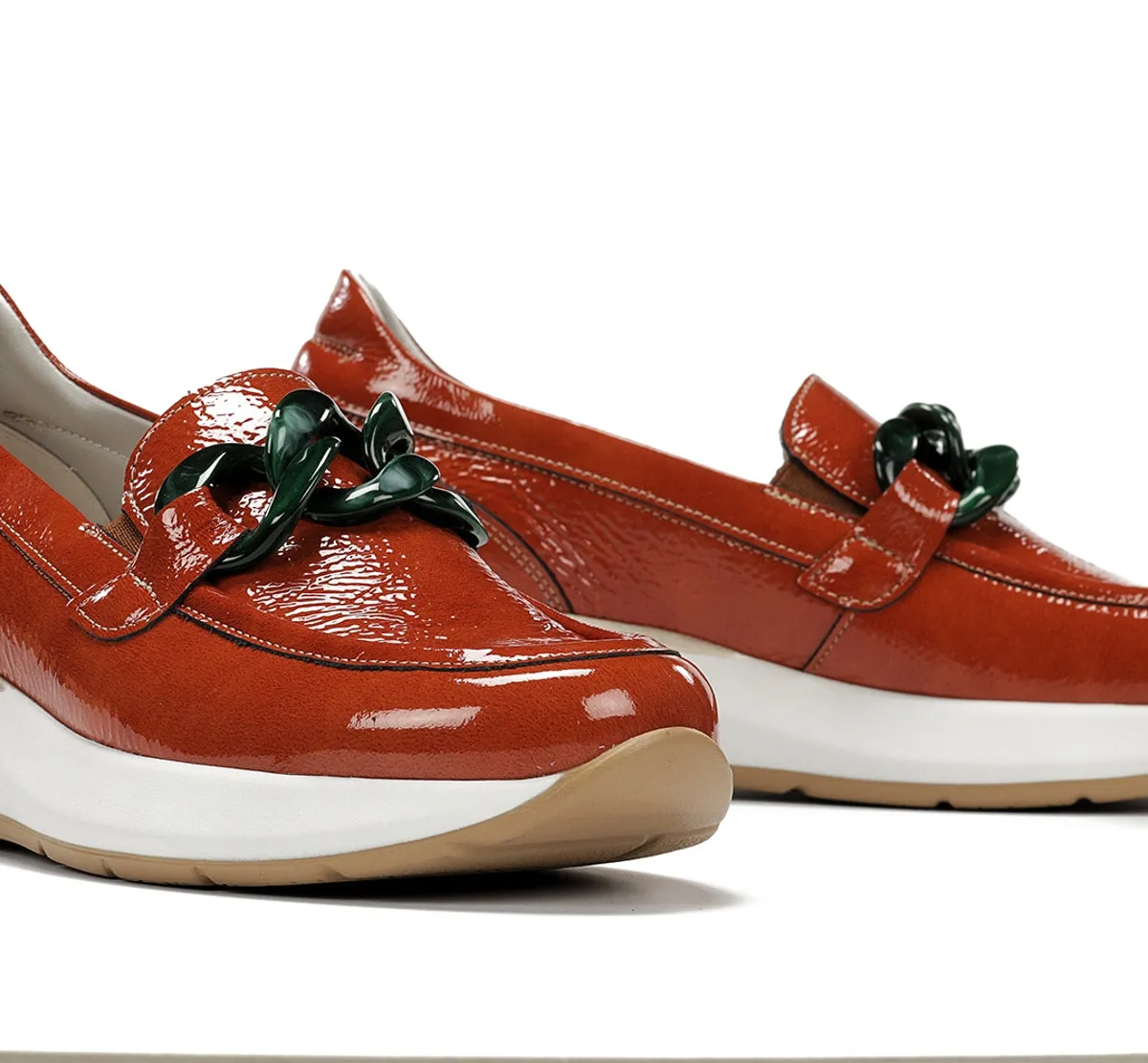 Dorking Flix D9671 mocassini donna arancioni zeppa