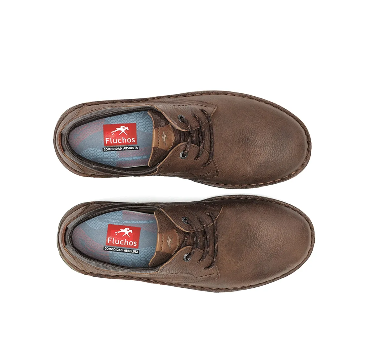 Fluchos Alvin F2258 scarpe marroni uomo lacci leggeri