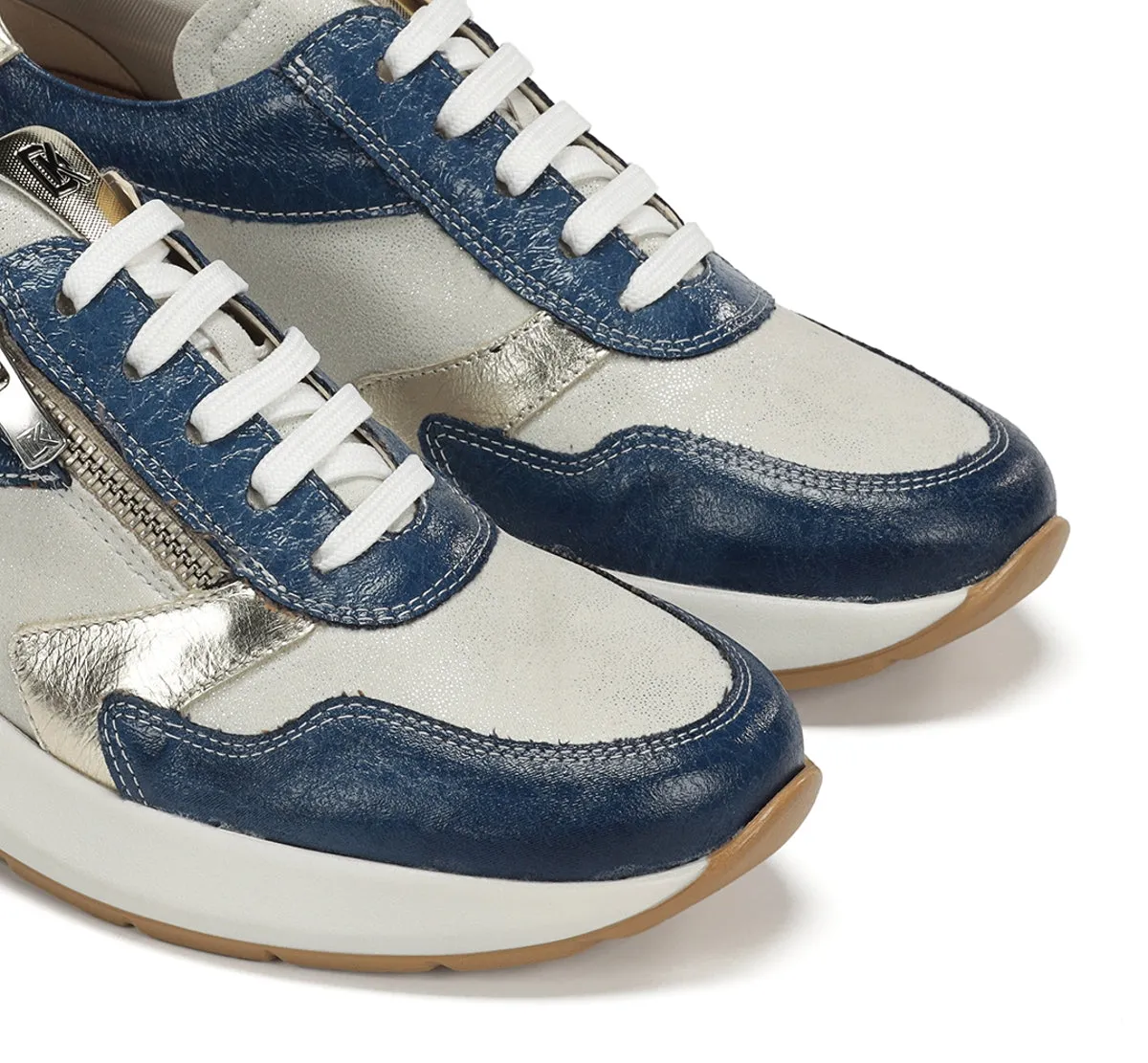 Fluchos Flix D9673 sneakers donna blu con zeppa