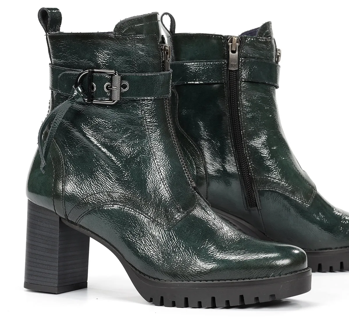 Fluchos EVIE D9163 stivaletti donna verdi con plateau