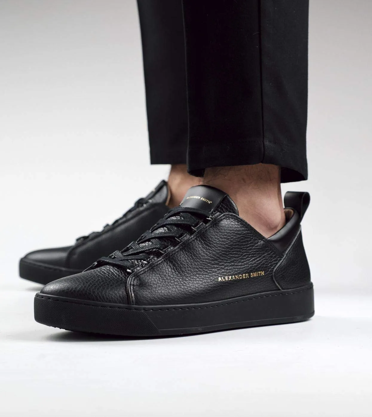 Alexander Smith Oxford sneakers uomo total black pelle