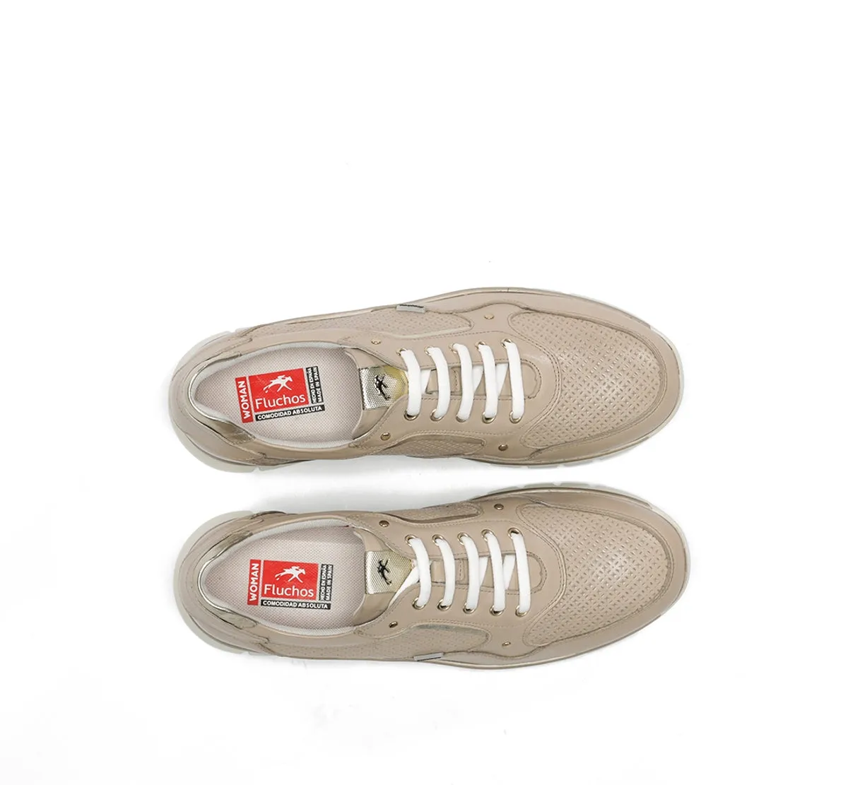 Fluchos Union F2175 sneakers taupe donna pianta larga