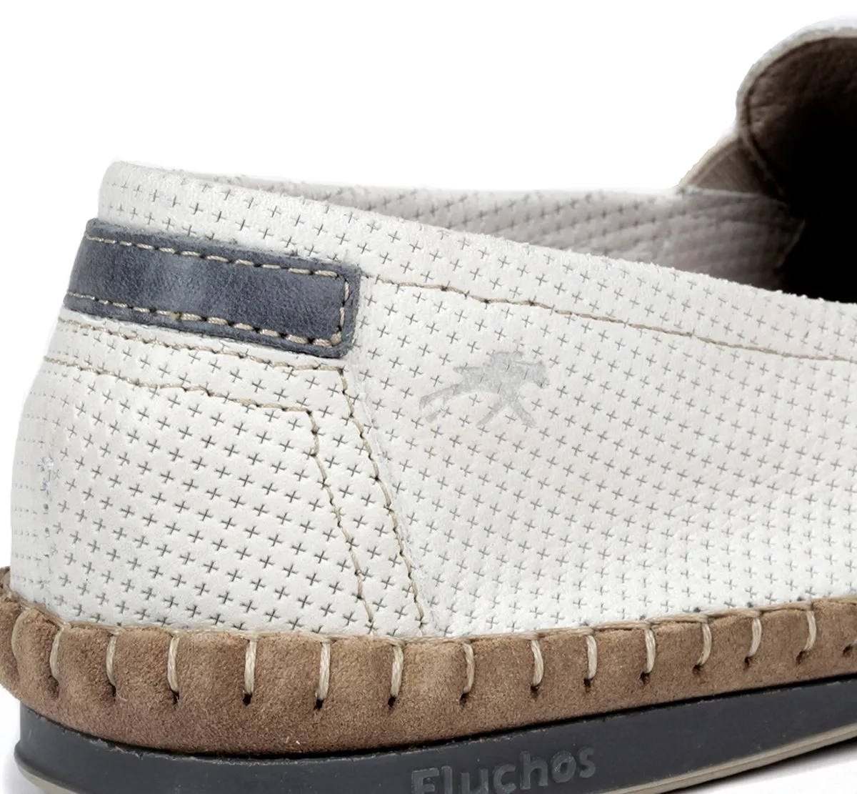 Fluchos Bahamas 8674 Slip On Uomo Bianche senza Lacci