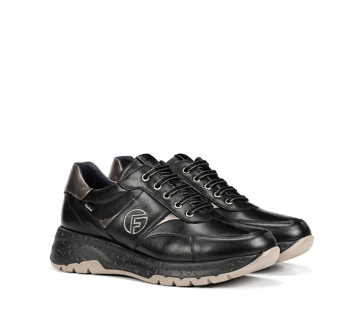 Fluchos Nexus F2309 sneakers donna nero pelle