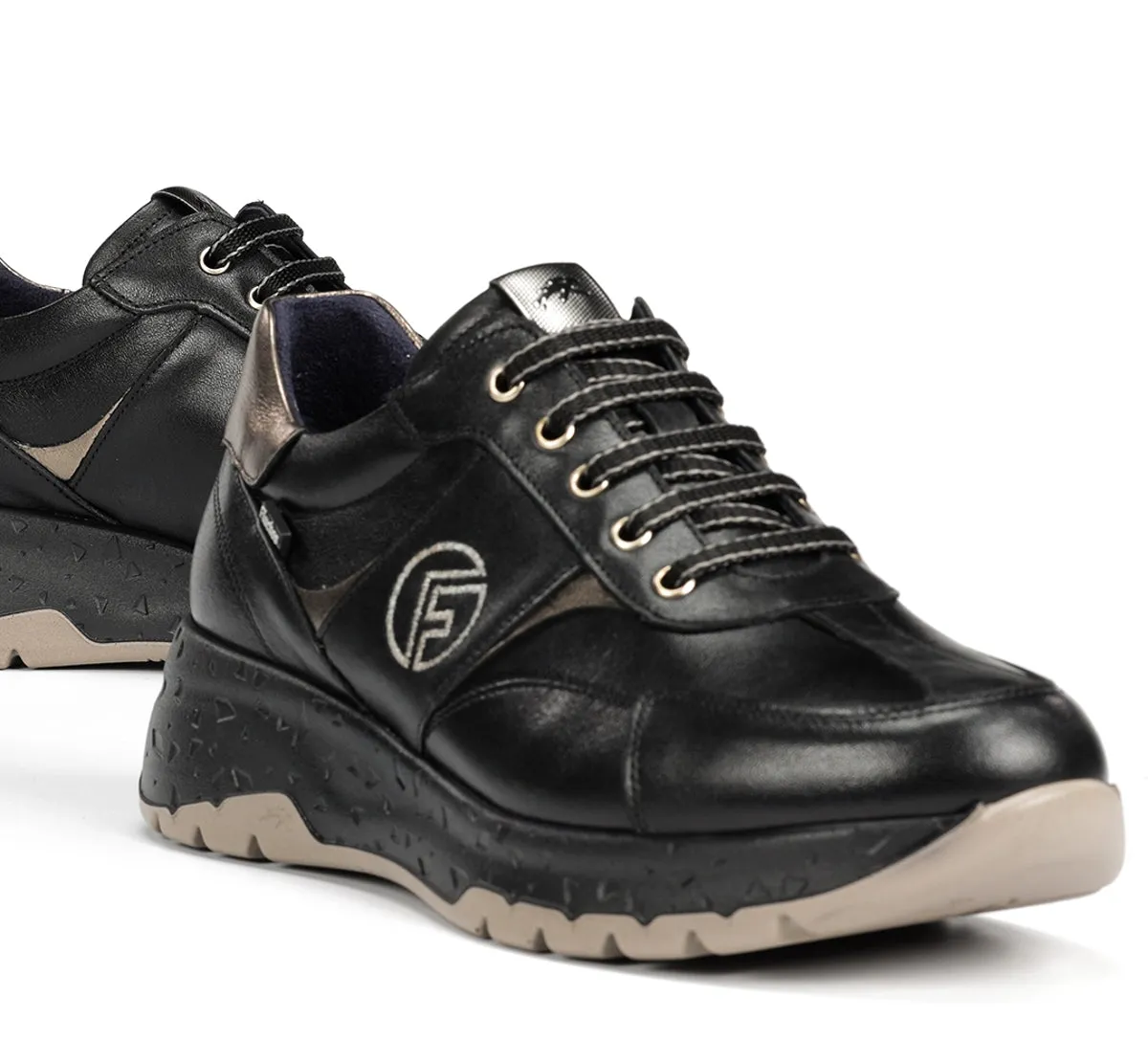 Fluchos Nexus F2309 sneakers donna nero pelle