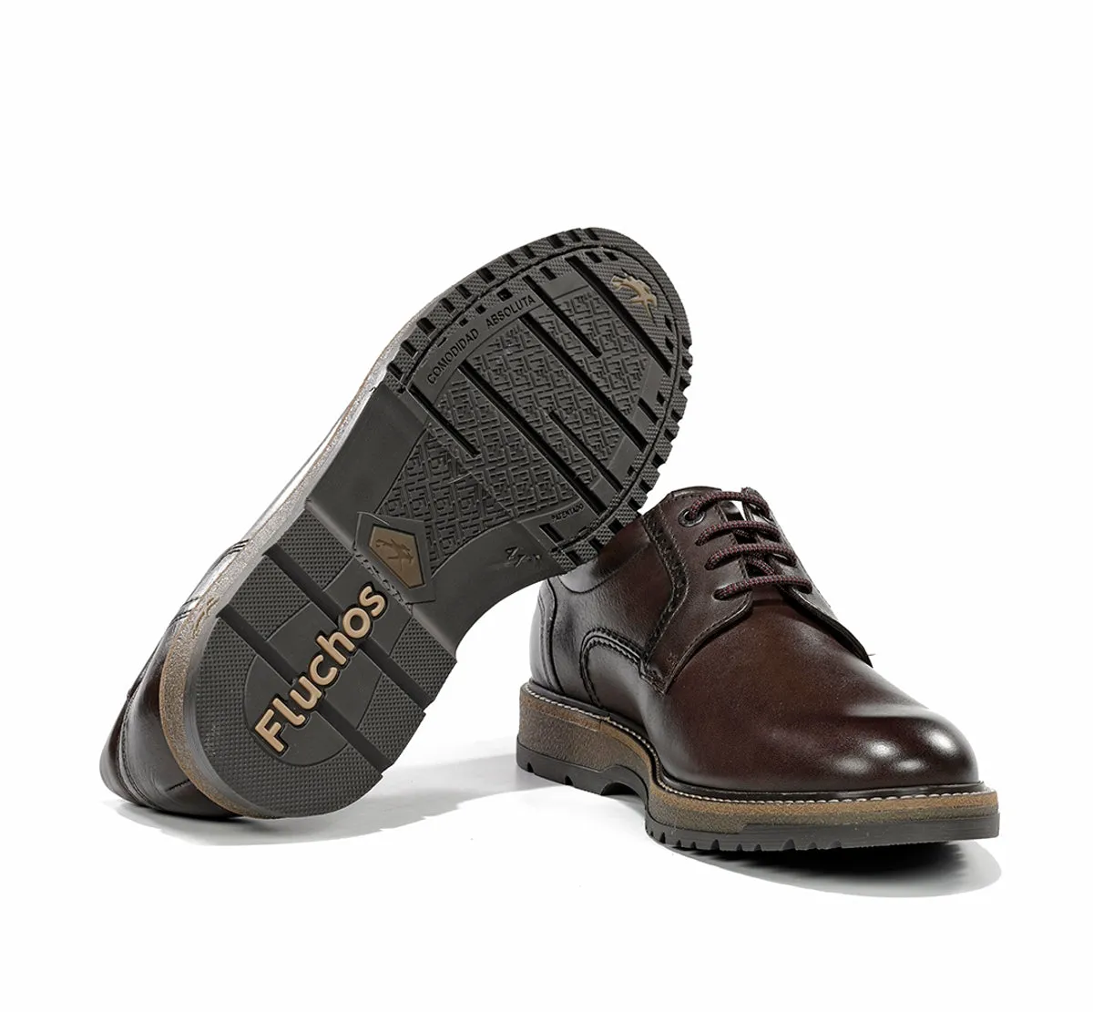Fluchos Buggy F2319 scarpe uomo marroni pelle