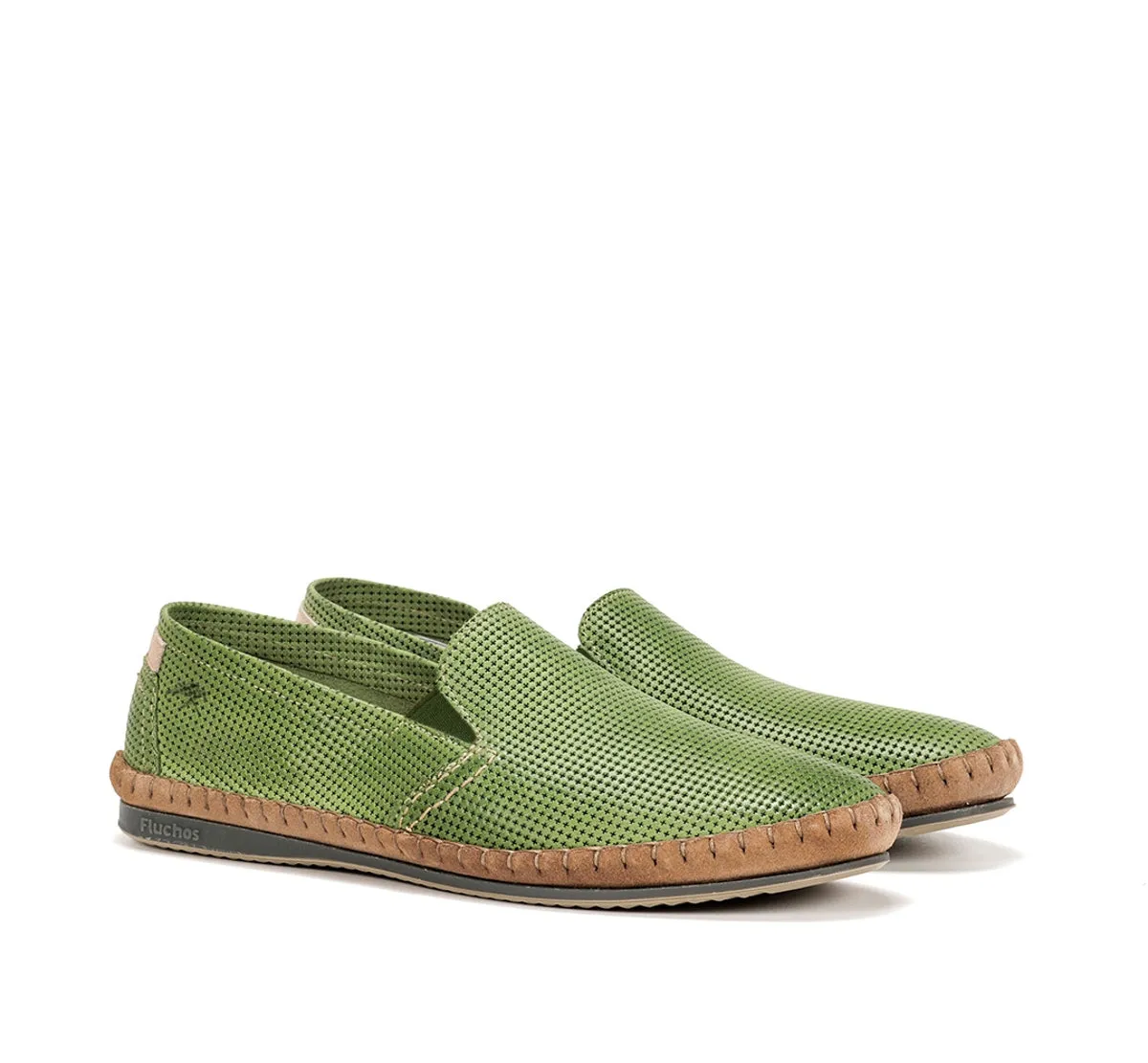 Fluchos Bahamas 8674 mocassini uomo verdi estivi