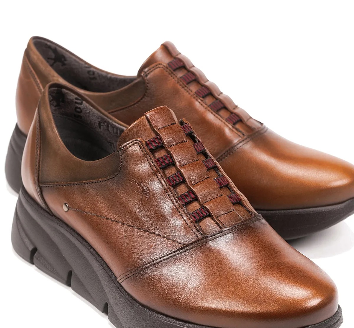 Fluchos Bona F1357 scarpe donna marroni con zeppa