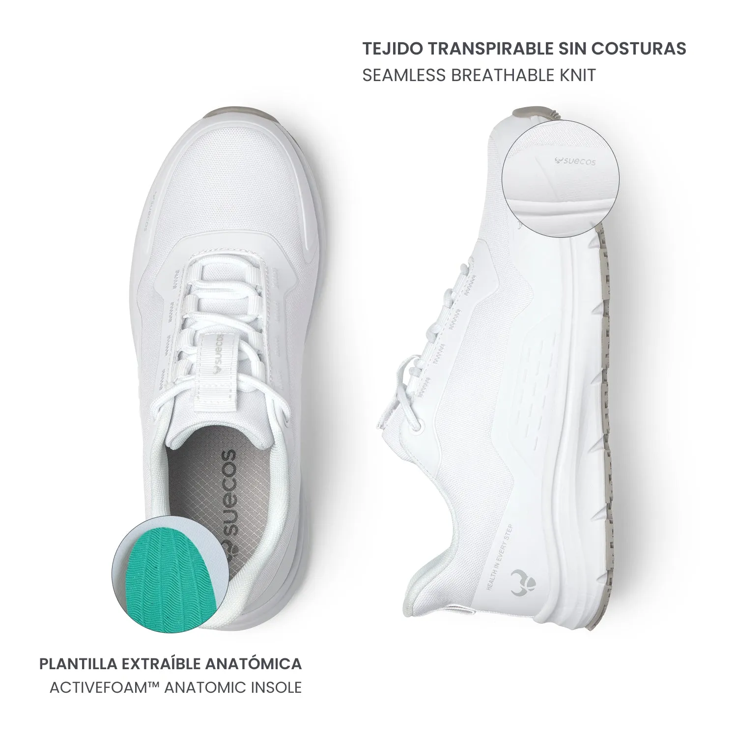 Suecos Asgard scarpe bianche antinfortunistiche