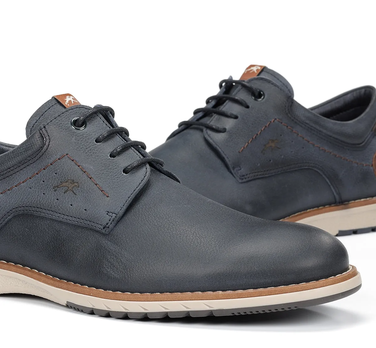 Fluchos Taylor F2091 Scarpe Uomo Blu Cuciture Contrasto