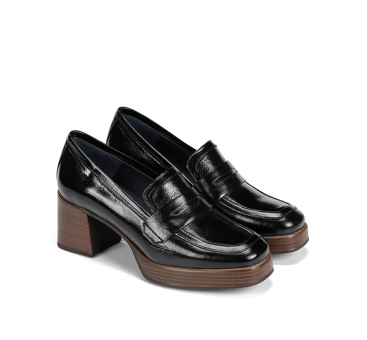 Fluchos Cristel D9334 mocassino donna nero pelle