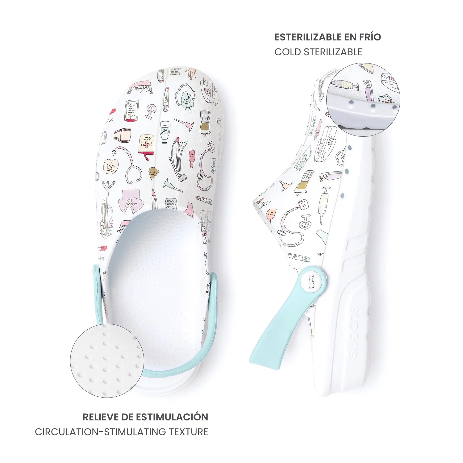 Suecos Oden+ Nurse in a Hurry zoccoli blu