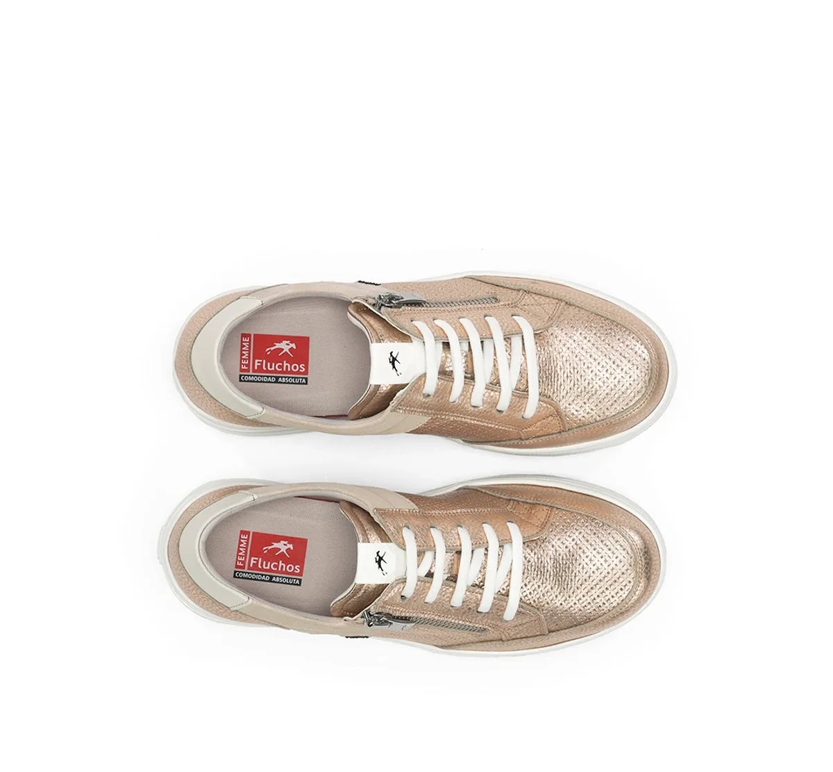 Fluchos Aqua F2173 sneakers zeppa donna oro