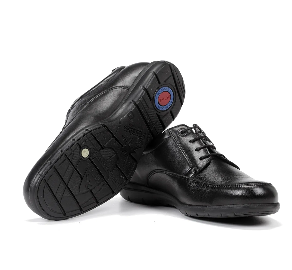 Fluchos Luca 8802 scarpe uomo nere pelle comfort
