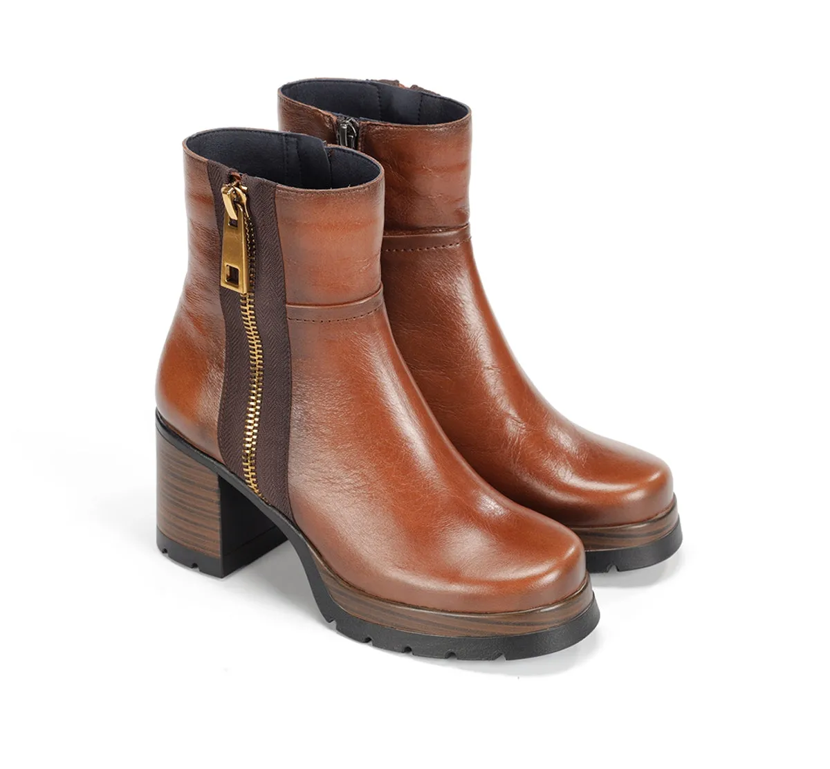 Fluchos Safe D9413 stivaletti donna marrone tacco