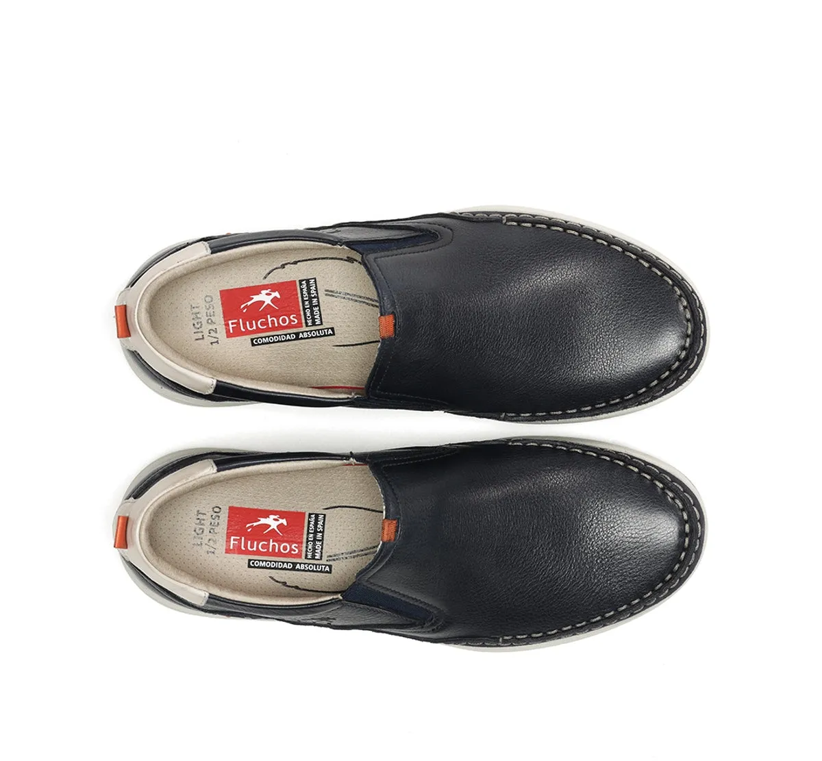 Fluchos Kai F1985 slip-on uomo blu pianta larga