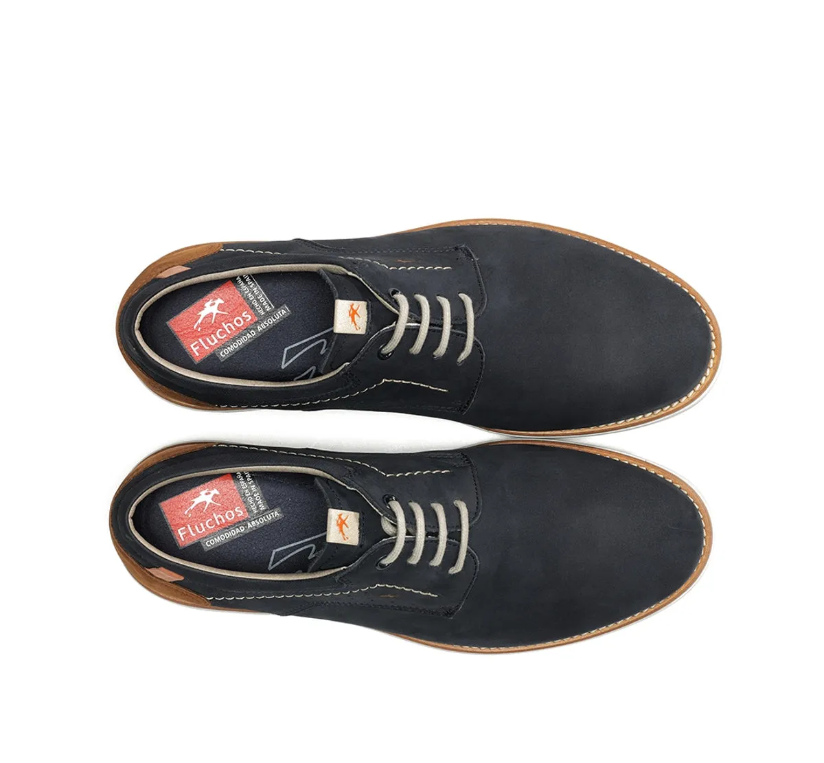Fluchos Taylor F1978 scarpa uomo blu cuciture contrasto