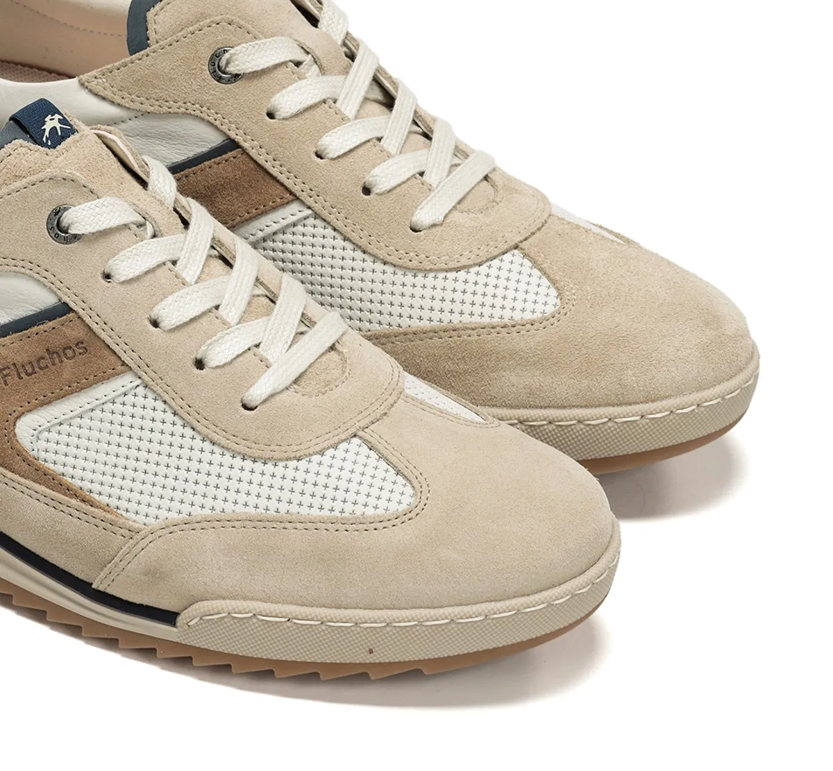 Fluchos Elder F2184 Sneakers Uomo Beige Vestibilità Ampia