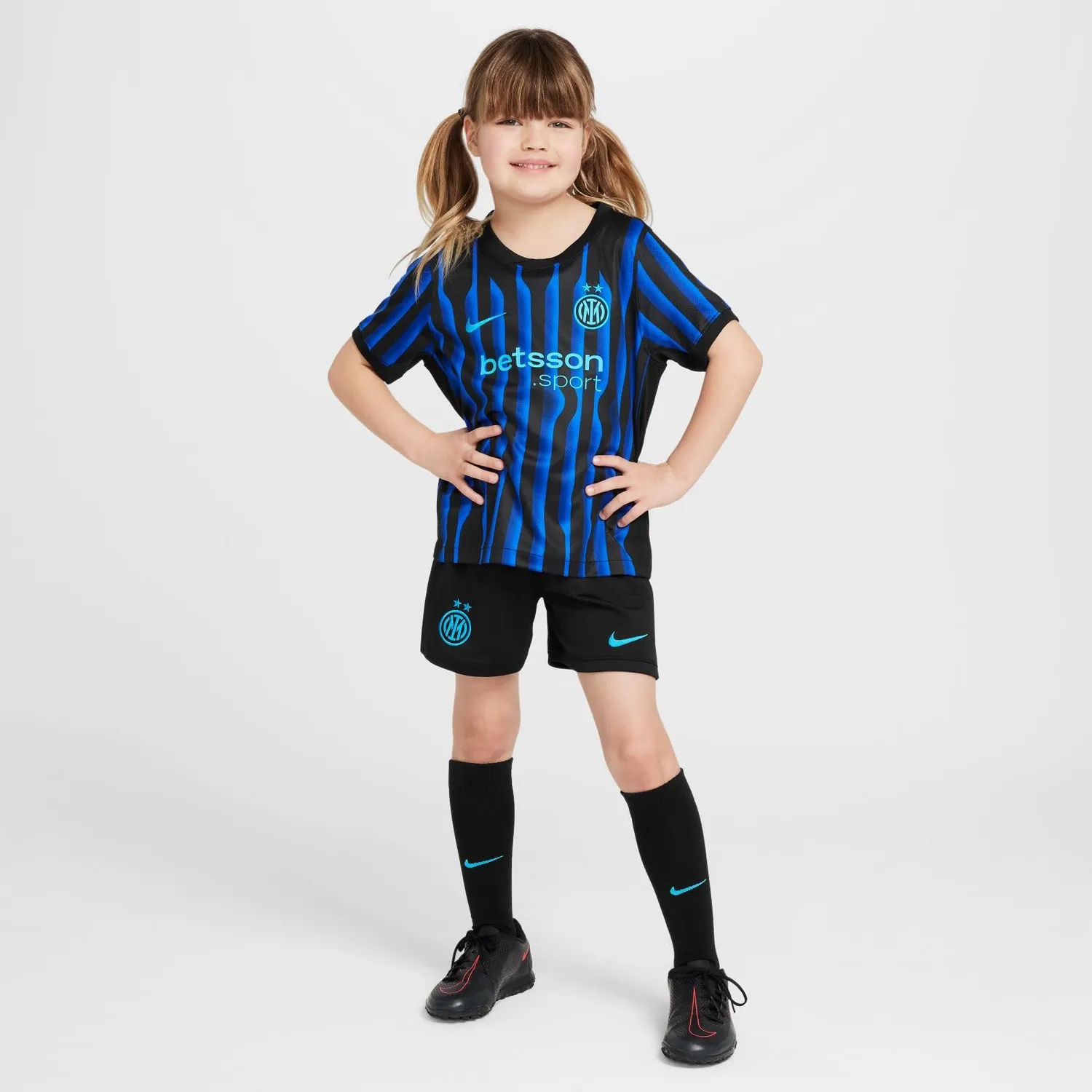 Nike Inter 2025/26 set calcio bambini home 3 pezzi