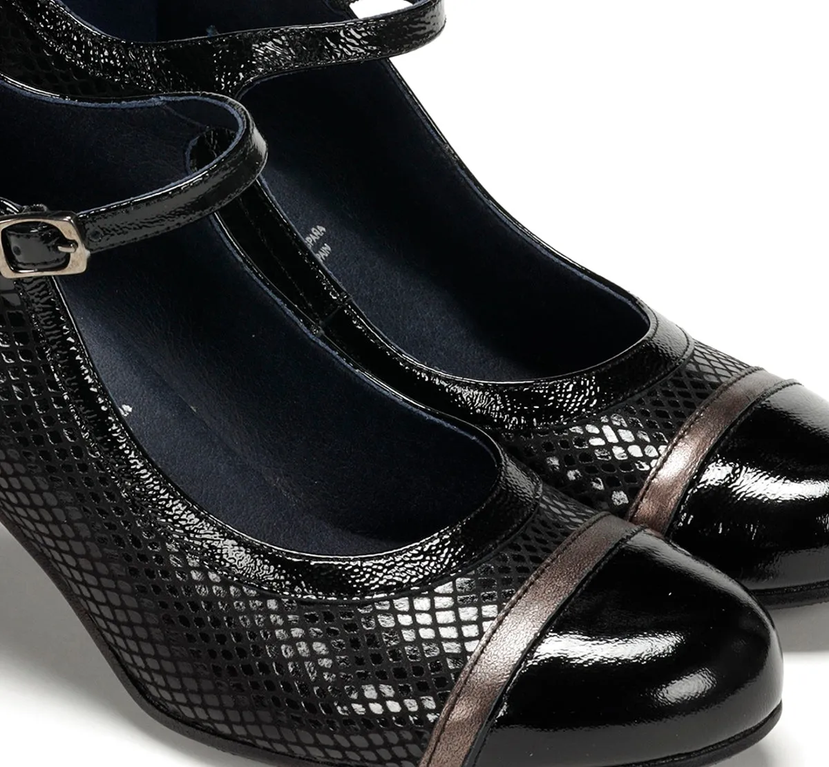 Fluchos RODIN D8669 scarpe tacco donna nere fibbia