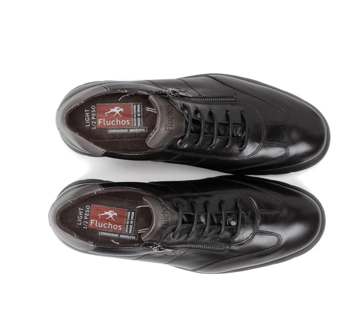 Fluchos Zeta F0606 scarpe uomo nere classiche