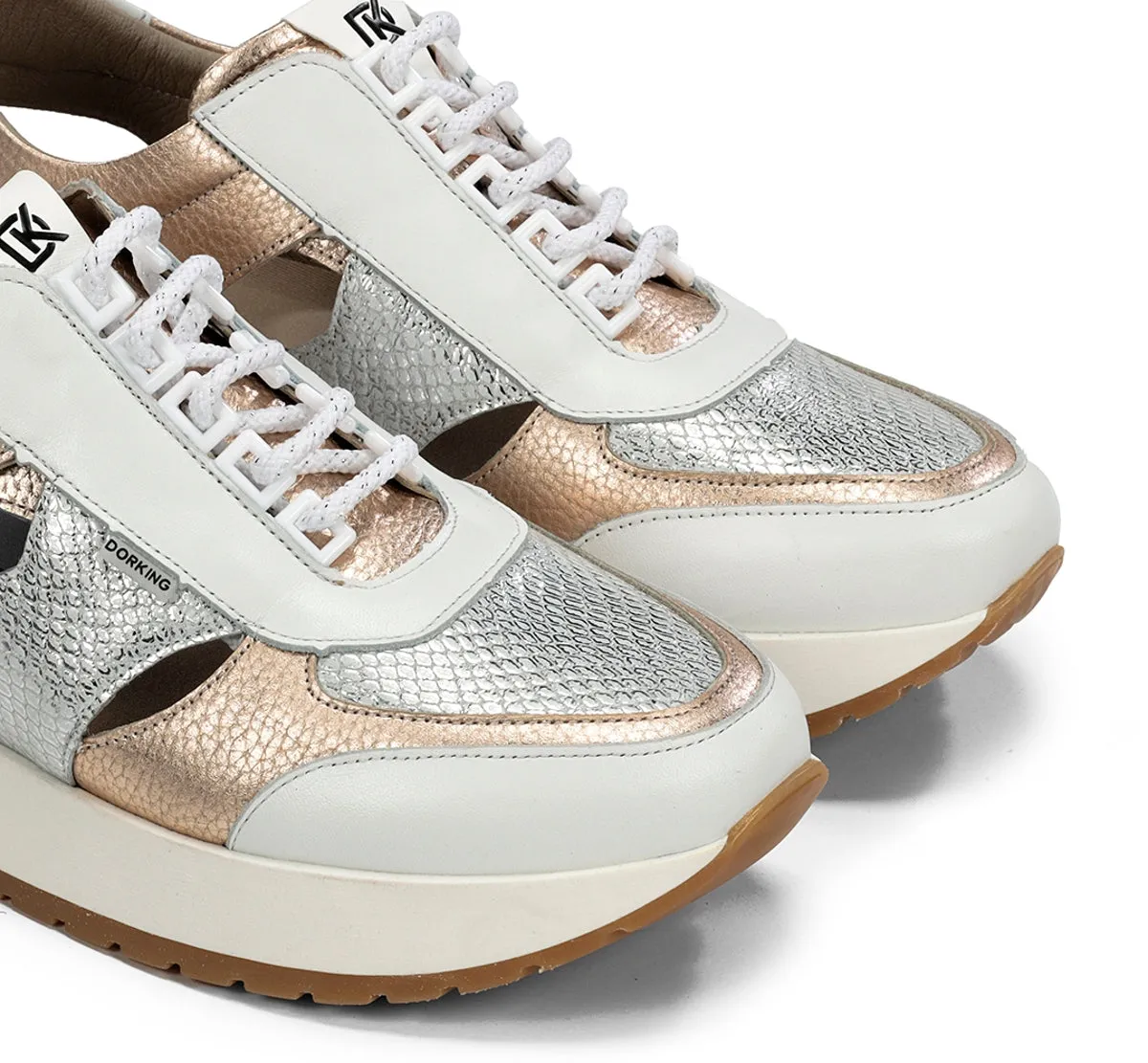 Fluchos Split D9475 sneakers oro donna platform
