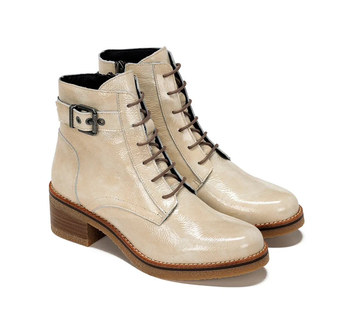 Fluchos Lucero D8686 stivaletti donna bianchi zip