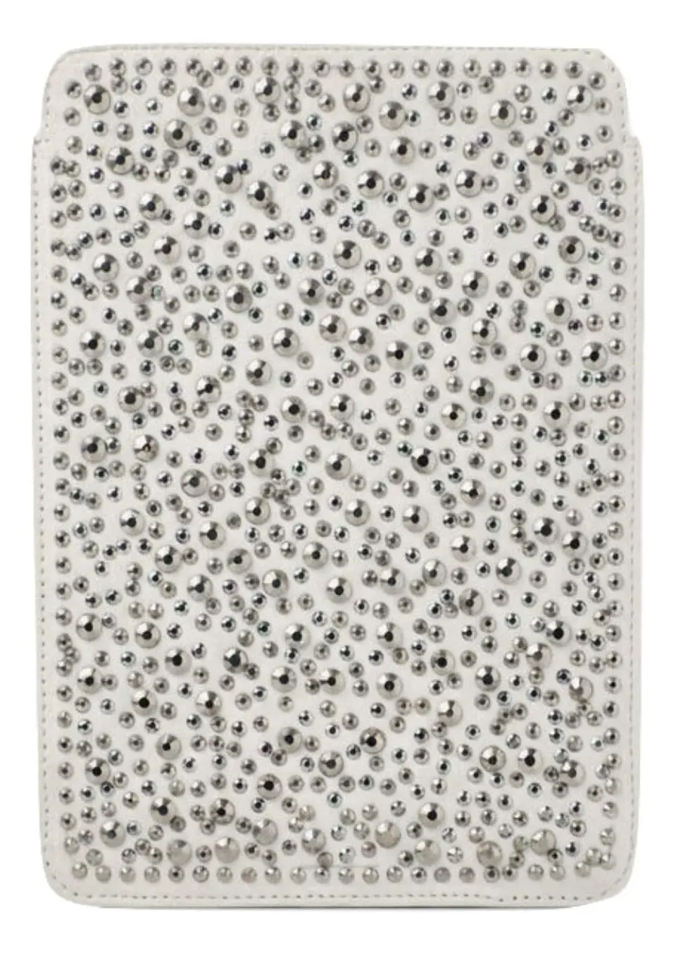 Alexander Smith Strass custodia tablet iPad bianca 14x20 pelle