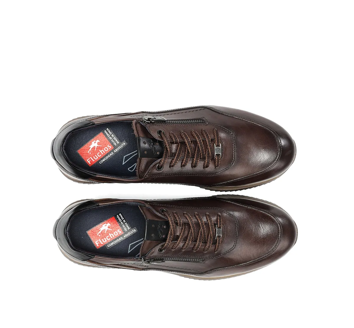 Fluchos Samir F2264 sneakers uomo marroni pelle