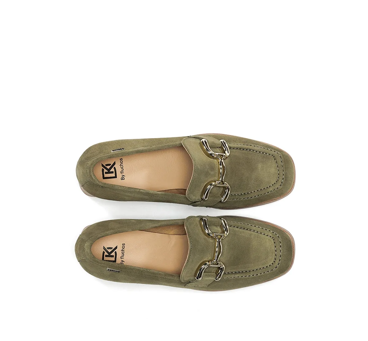 Dorking Cristel D9438 mocassini donna verdi zeppa