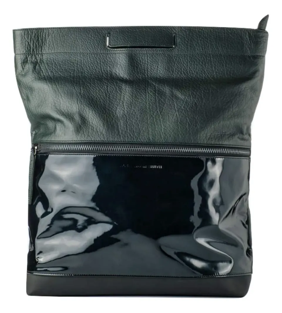 Alexander Smith borsa tracolla pelle vernice 37 cm made in Italy