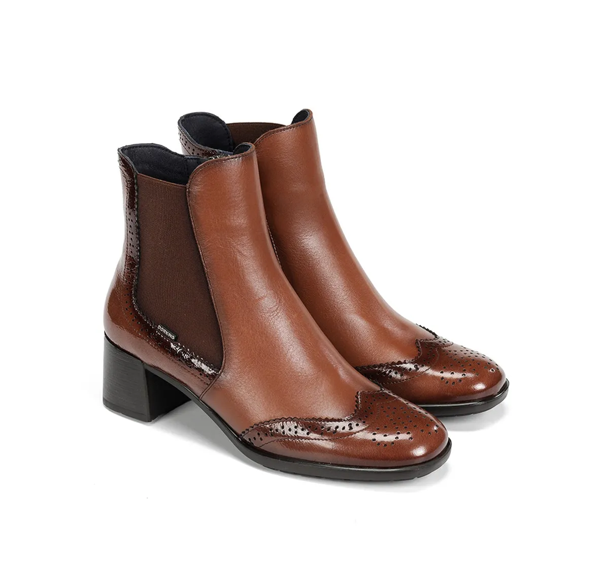 Dorking Ikia D9368 stivaletti donna marroni fibbie