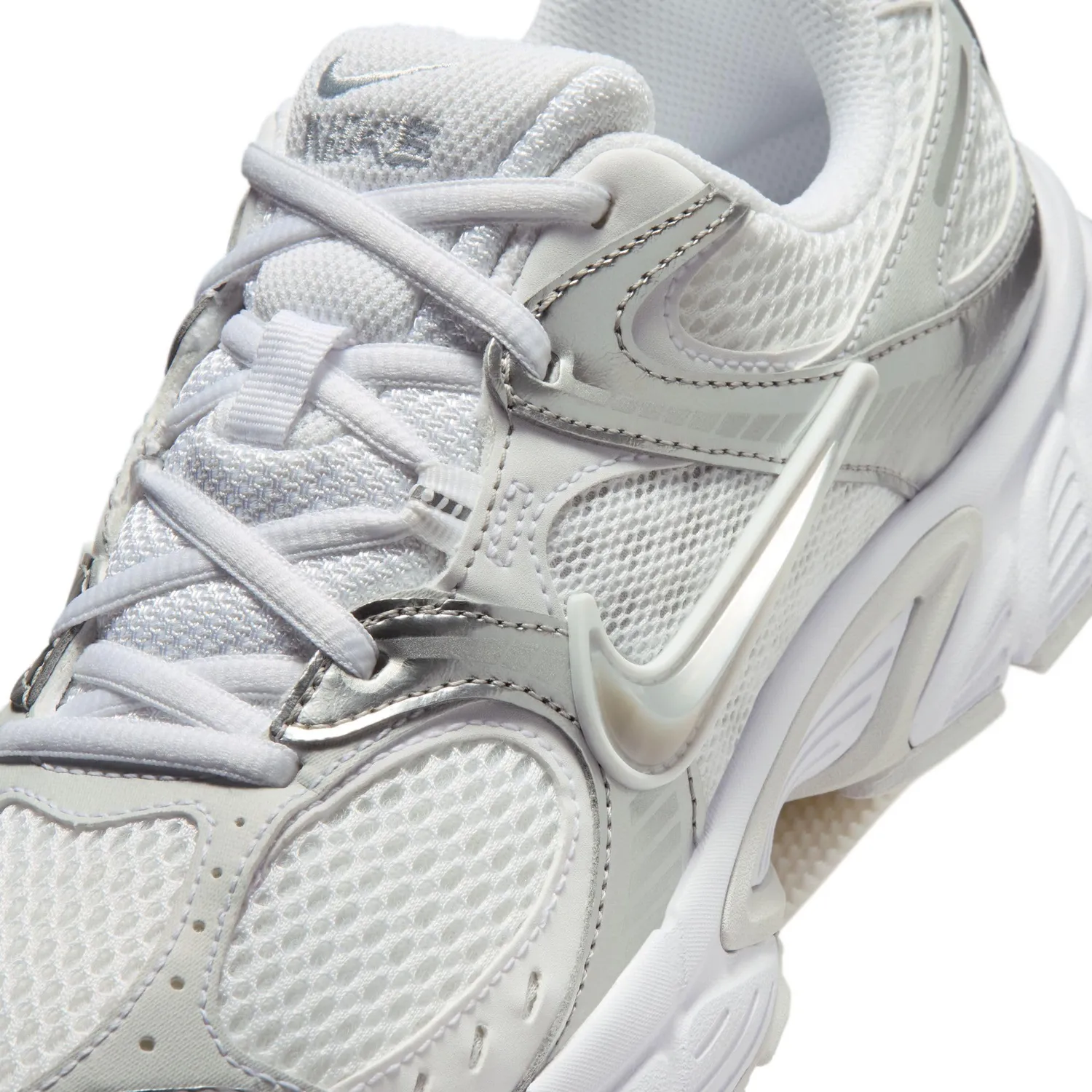 Nike V5 RNR scarpe donna stile Y2K suola spessa argentate