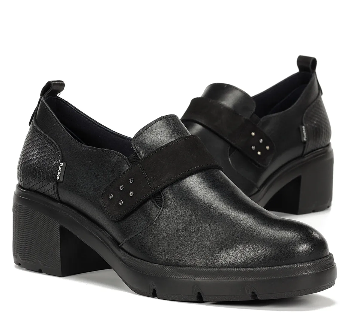 Fluchos Fugaz F2112 slip-on donna nere platform