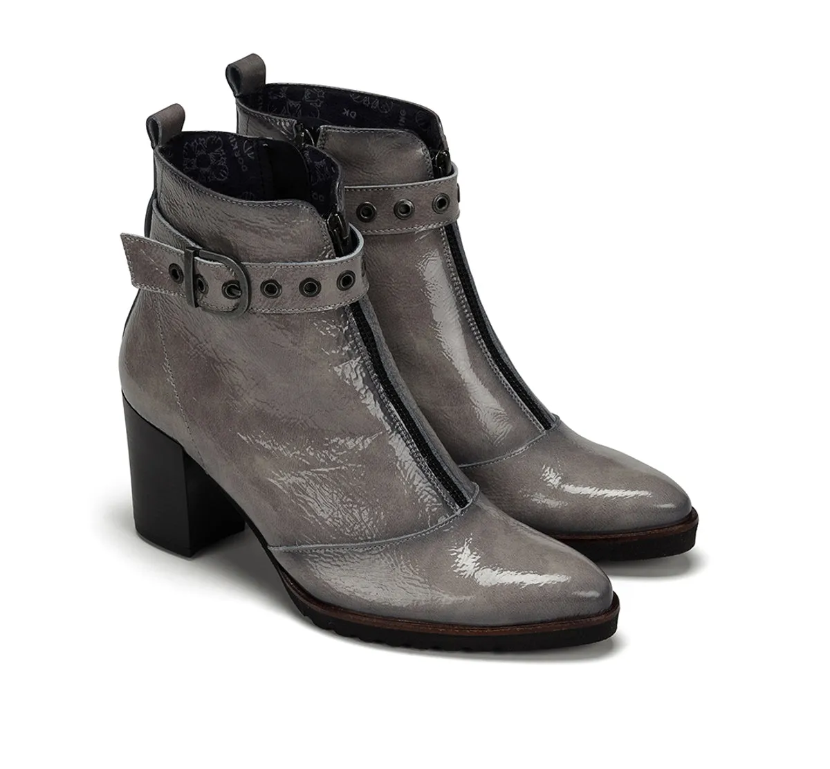 Fluchos Thais D8300 stivaletto donna grigio tacco cowboy