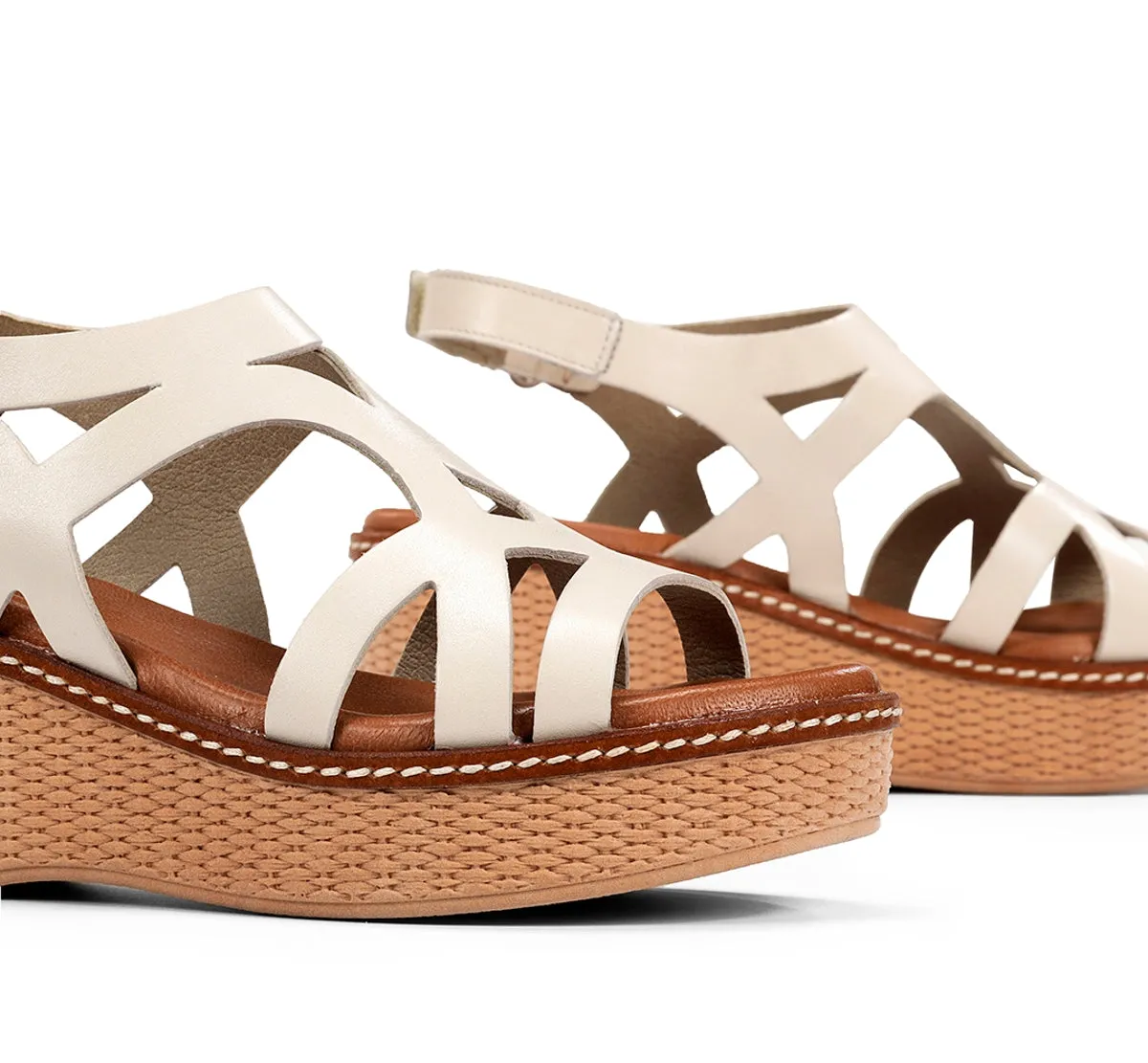 Fluchos Nido D9451 sandalo donna taupe zeppa