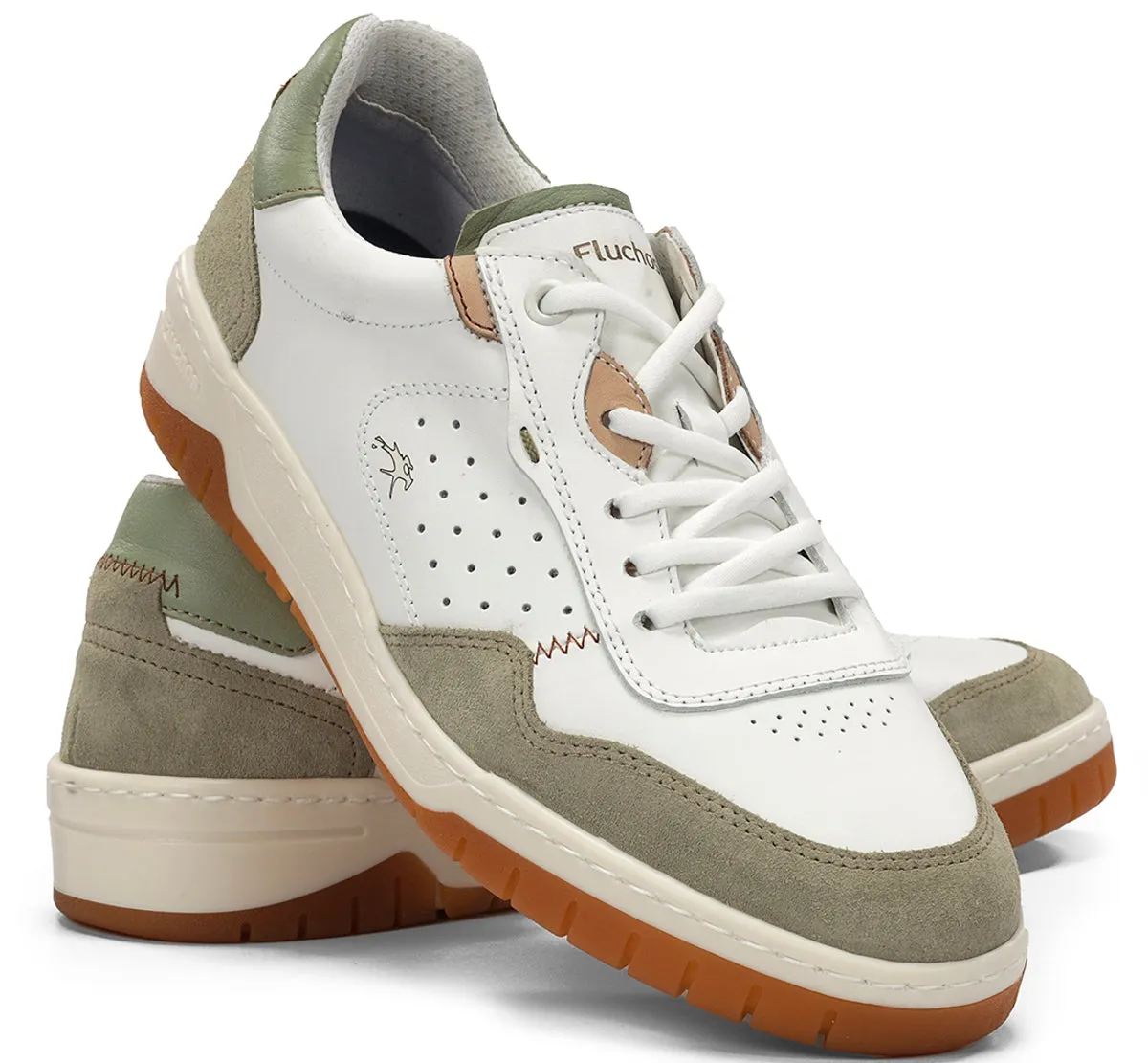 Fluchos Roger F2153 sneakers uomo verdi in pelle