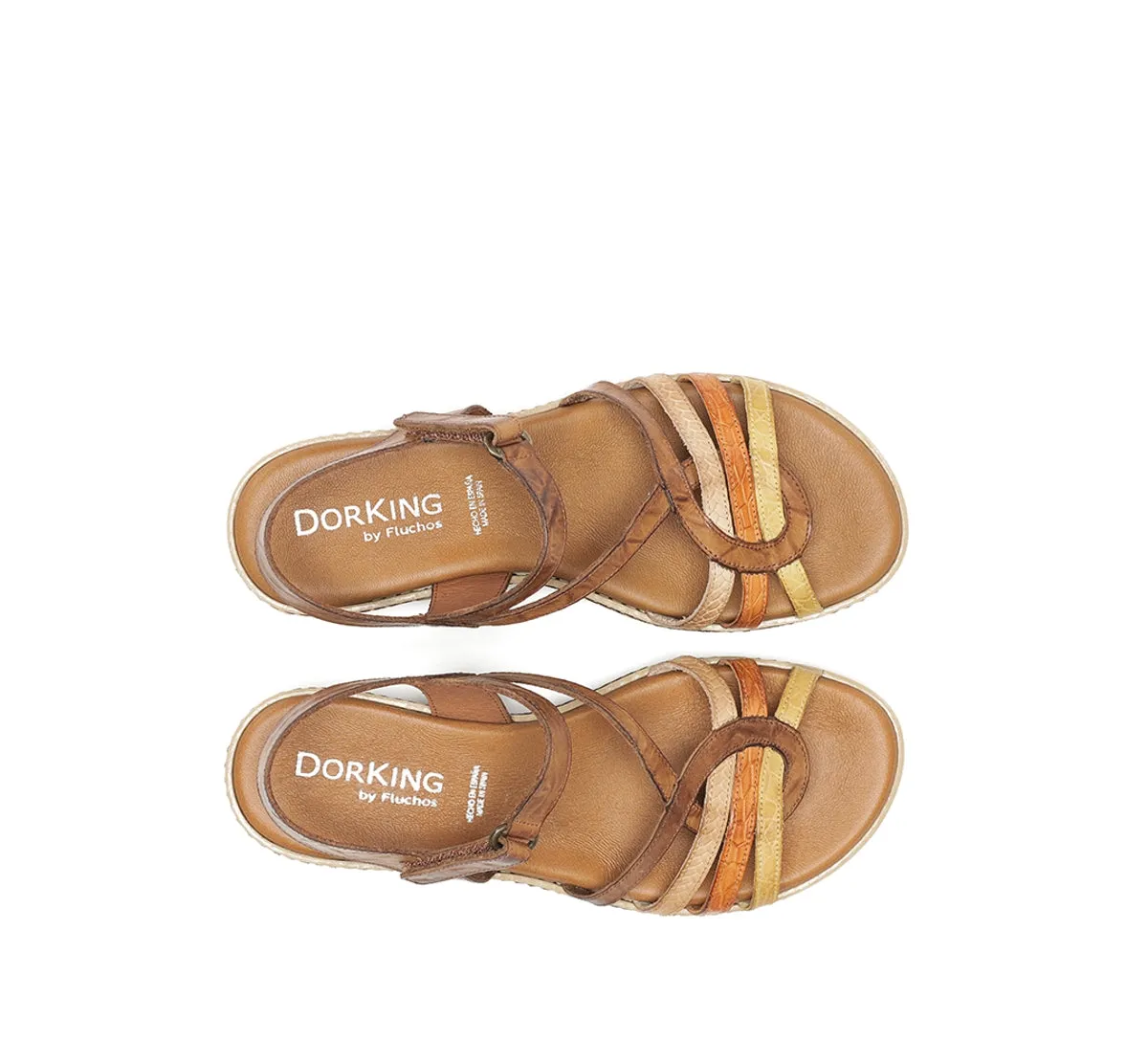 Fluchos Espe D9113 sandali donna marrone fibbia