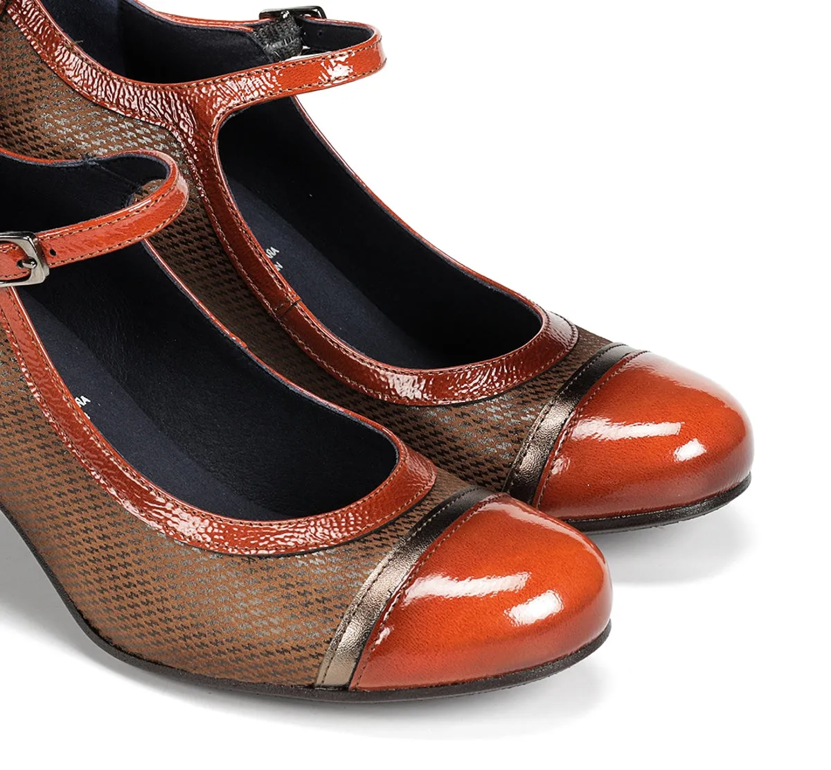 Dorking Rodin D8669 stivaletti donna marroni fibbia