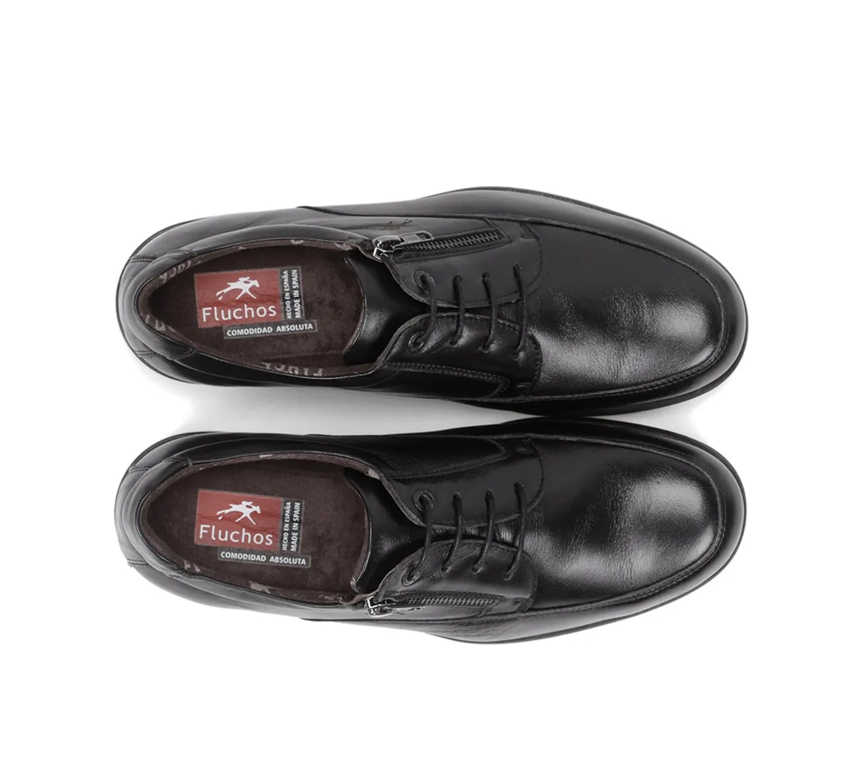 Fluchos Luca 8802 scarpe uomo nere pelle comfort