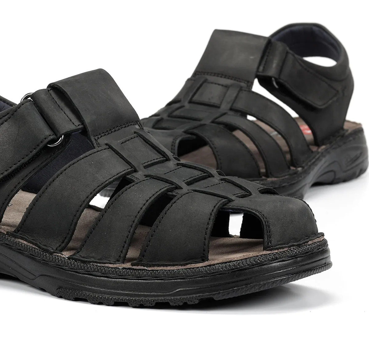 Fluchos Azores F2198 sandalo uomo nero con velcro