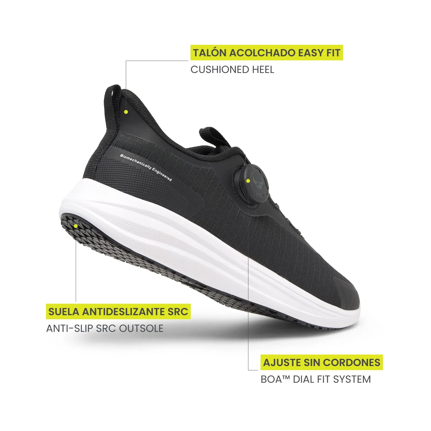 Suecos Hast Scarpe Nero Bianco Rotella