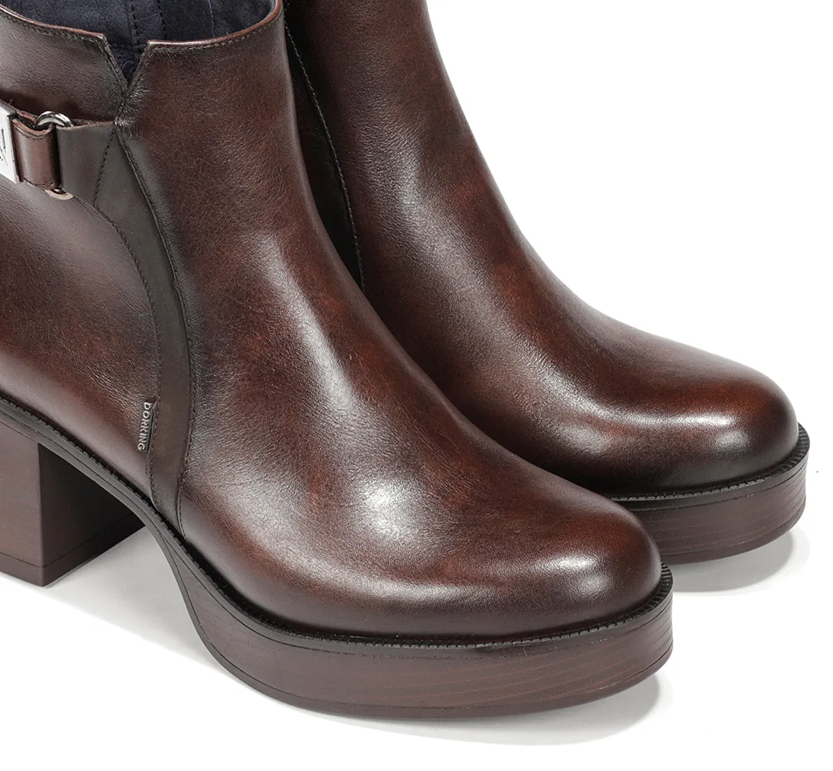 Fluchos Bowy D9589 Stivaletto Marrone Tacco Donna
