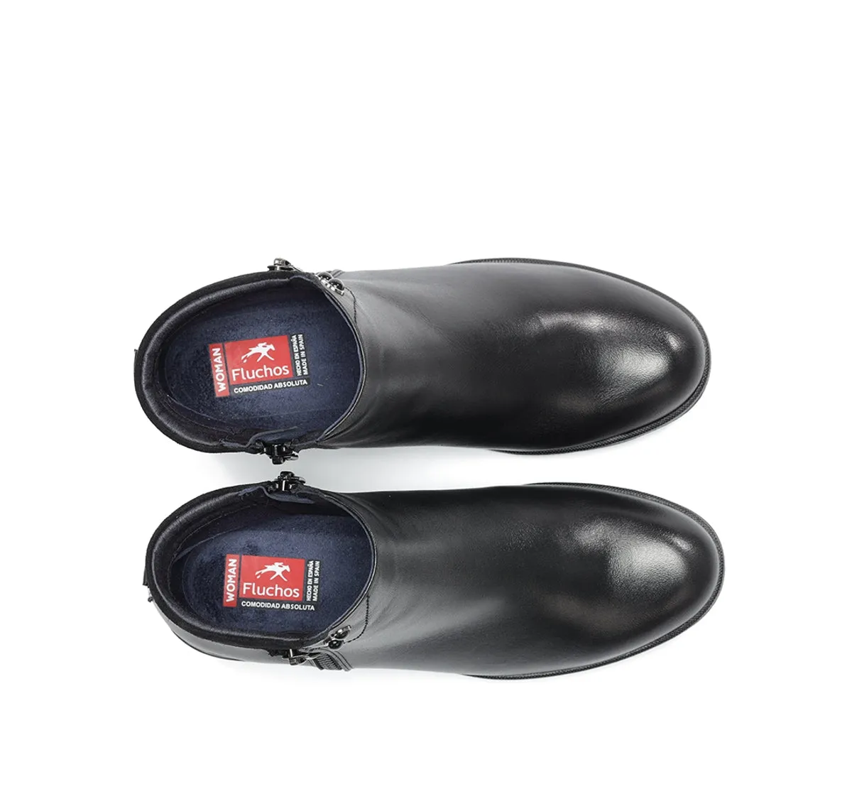 Fluchos Fugaz F2102 tronchetti donna neri tacco