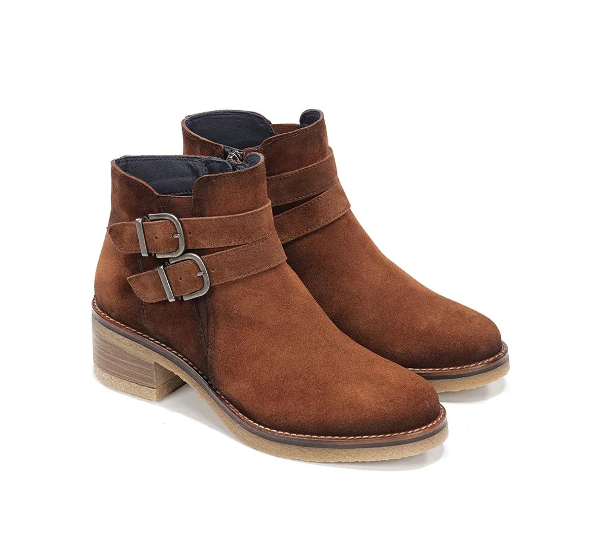 Fluchos Lucero D9741 stivaletti donna marrone crepe