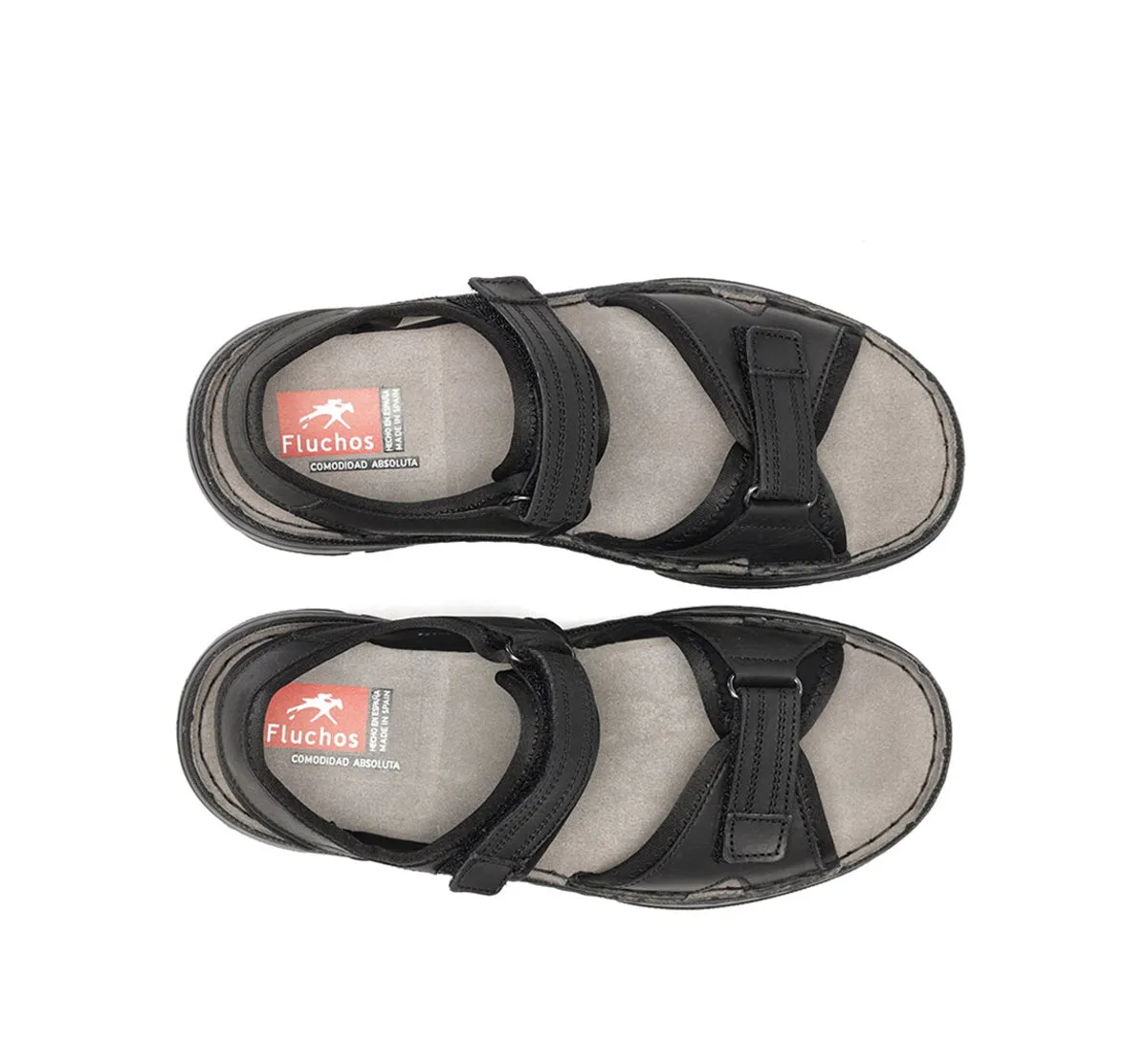 Fluchos Azores F2197 sandali uomo nero velcro
