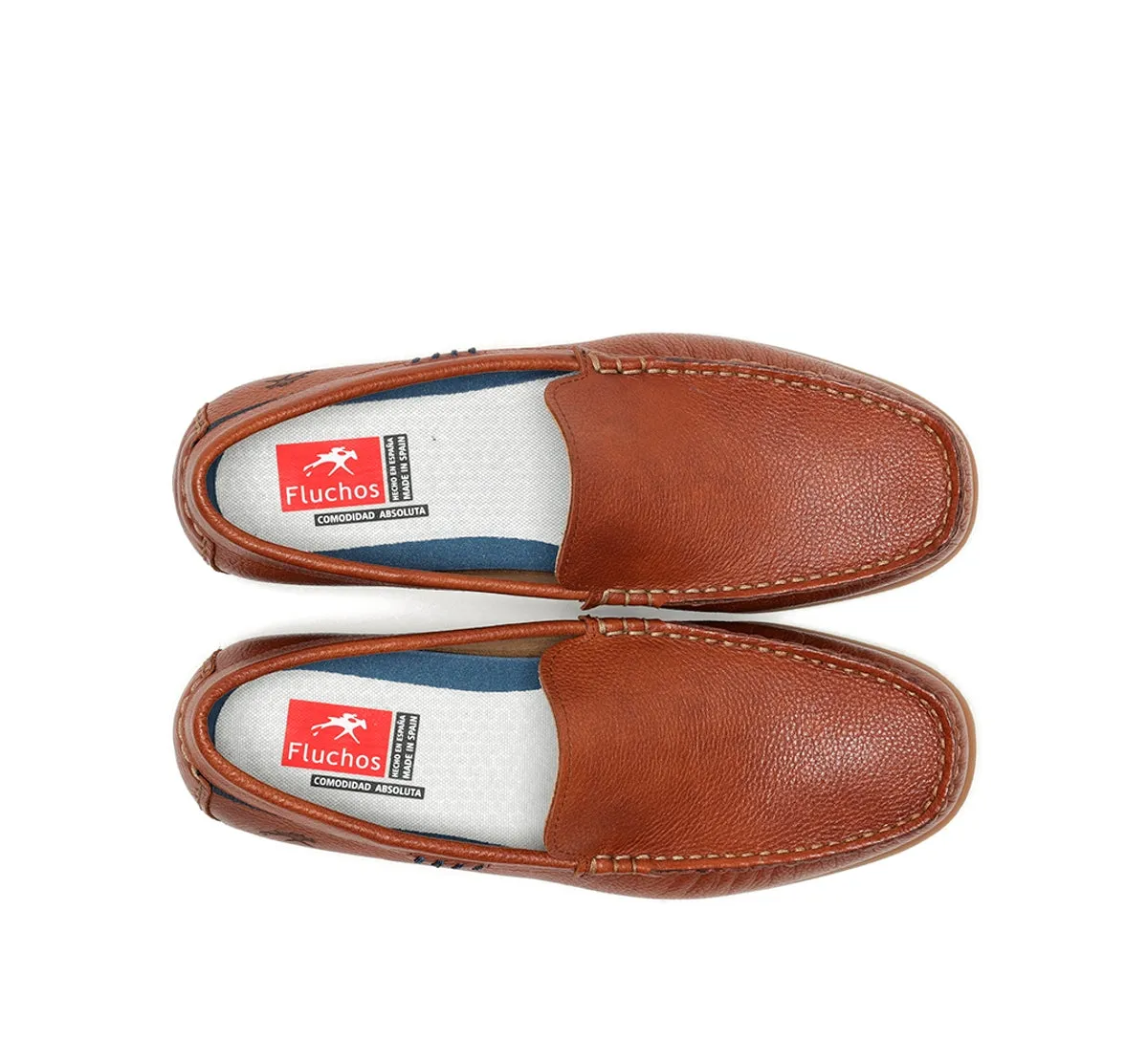 Fluchos Troy F1729 mocassini uomo marroni leggeri