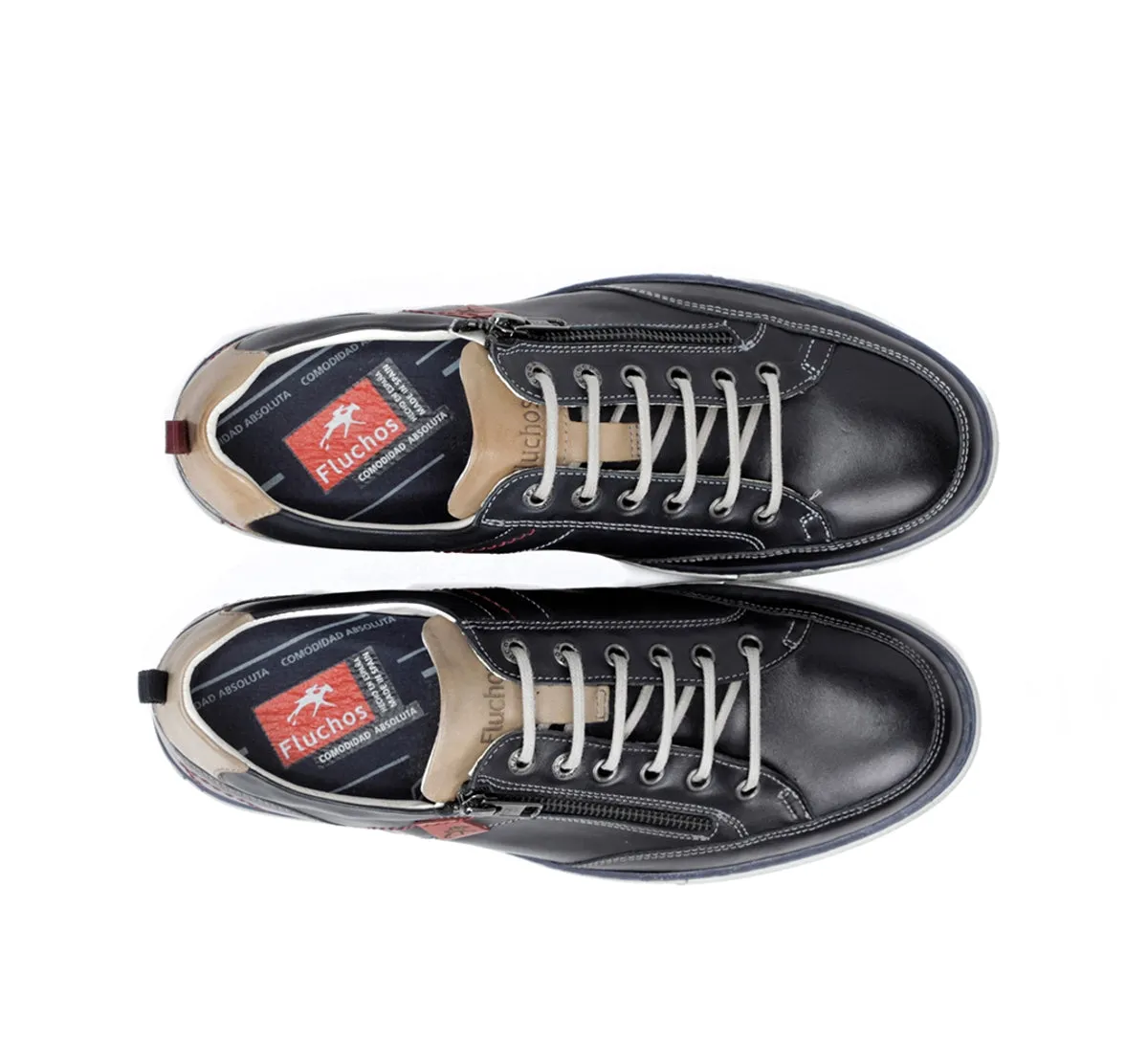 Fluchos Quebec 9376 sneakers blu scamosciate