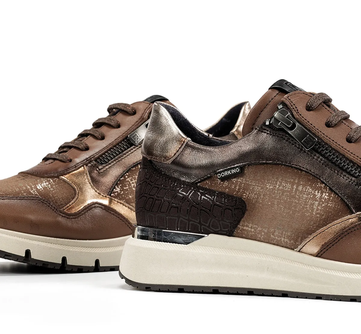 Fluchos Serena D9213 Sneaker Donna Tortora Comode